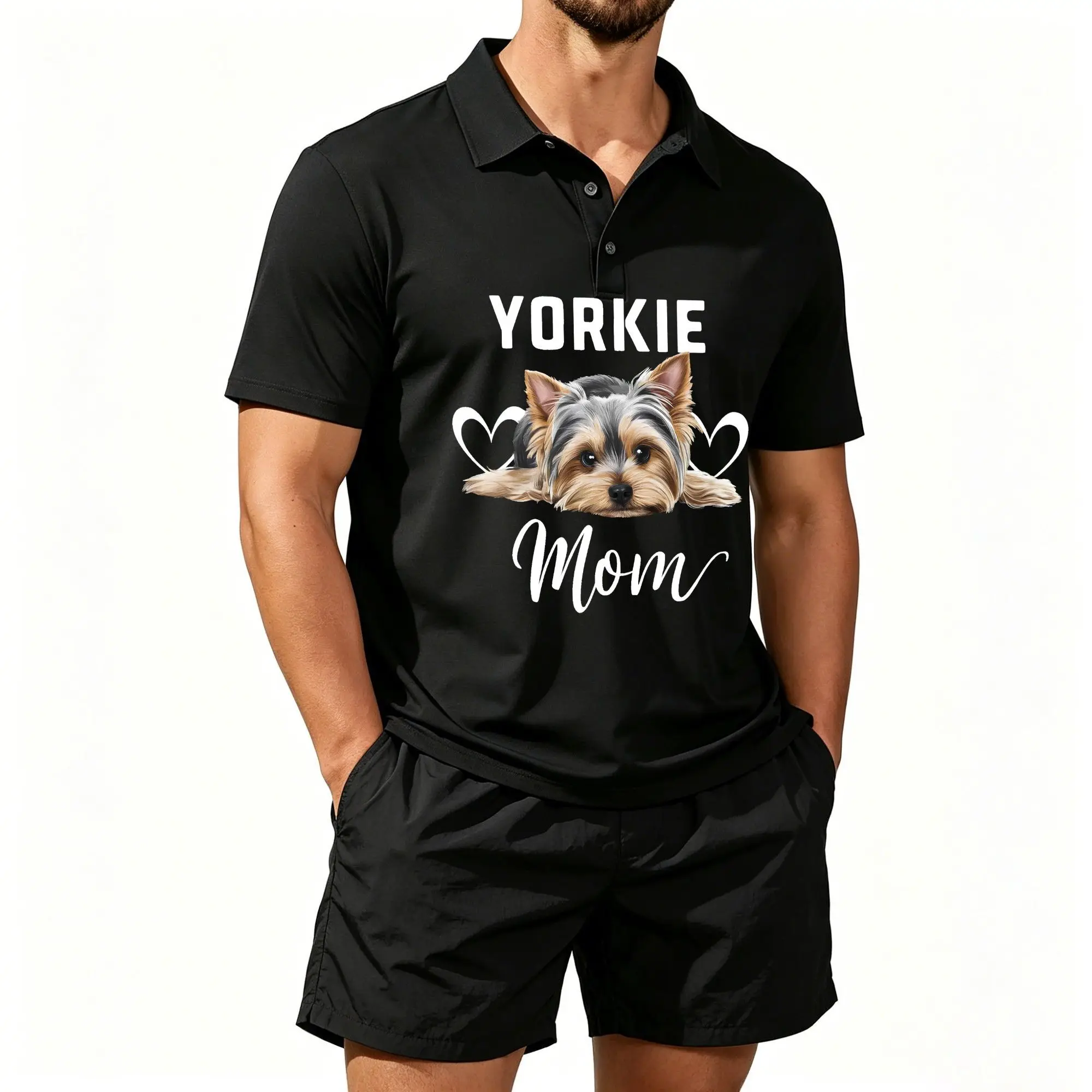 Conjunto de polo de manga corta para hombre, estampado con: Be Your True Self, Rainbow Bee, Lgbtq Rights. Adecuado para Uso Diario y Actividades al Aire Libre, la Tela es Suave y Transpirable, y se Puede Lavar a Máquina