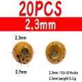 20 piezas marrones D 2o3mm