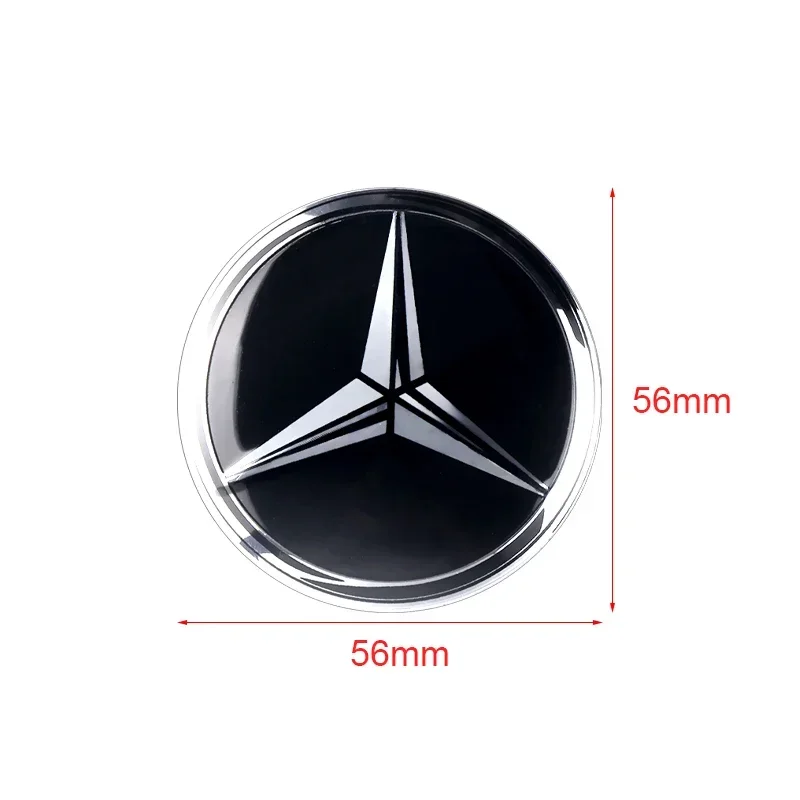 56mm 4PCS Car Wheel Center Hub Cap Badge Sticker Accessories for Mercedes Benz Maybach W204 W205 W211 Amg W212 W213 CLE CL GLA