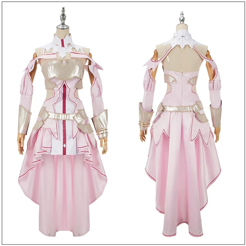 Anime Sword Art Online Yuki Asuna Cosplay Costumes Cute Party Suit Pink Dress Halloween Carnival Uiforms Custom Made