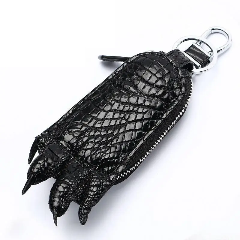 Crocodile Leather Key Bag Crocodile Claw Key Chain Men's Leather Car Lock Key Wallet Business Car Trinkets Key Holder Pochette