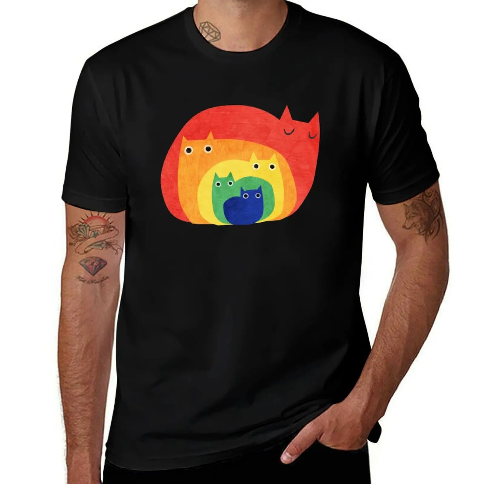 

Rainbow Cats T-Shirt topping croswit shirt man boys whites t shirts for men graphic