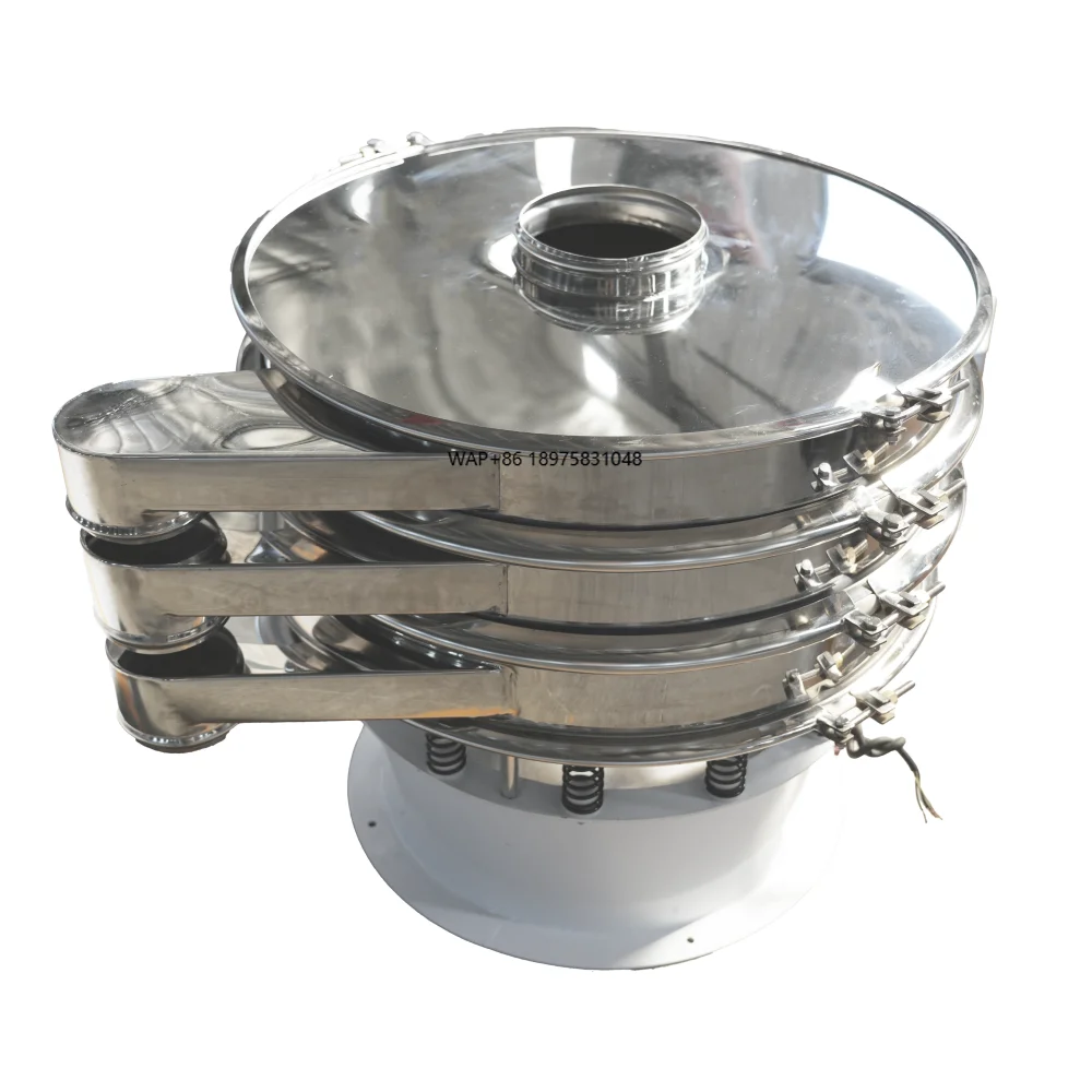 Cylindrical Rotary Vibrating Screen Motor Livestock Farm Circular Vibration Sieving Machine Stainless Steel 304 High Precision