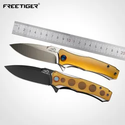FREETIGER FT81 Folding Knife D2 Blade Ultem/PEI Handle Outdoor Pocket Knife Camping Hunting Survival Multi-Tools Knife for Men