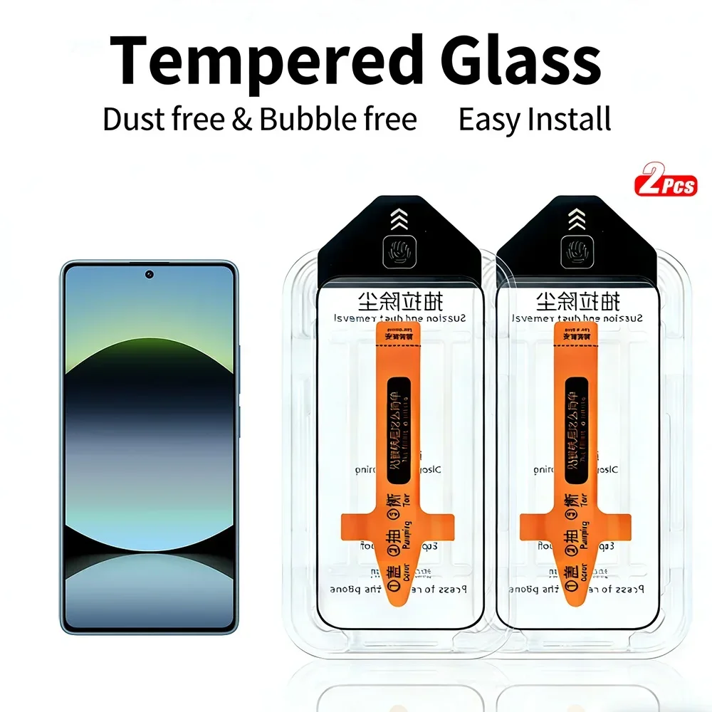

2pcs Tempered Glass for Redmi Note 15 pro 5G redmi note 14S Note 14 Pro 4G Screen Protector One-Touch Install