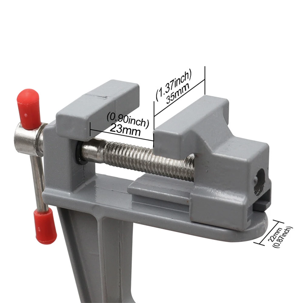 O50 Universal Table Vise Home 3.5inch Aluminum Mini Jewelers Hobby Clamp On Table Bench Vise DIY Household Flat Mouth Table Vise