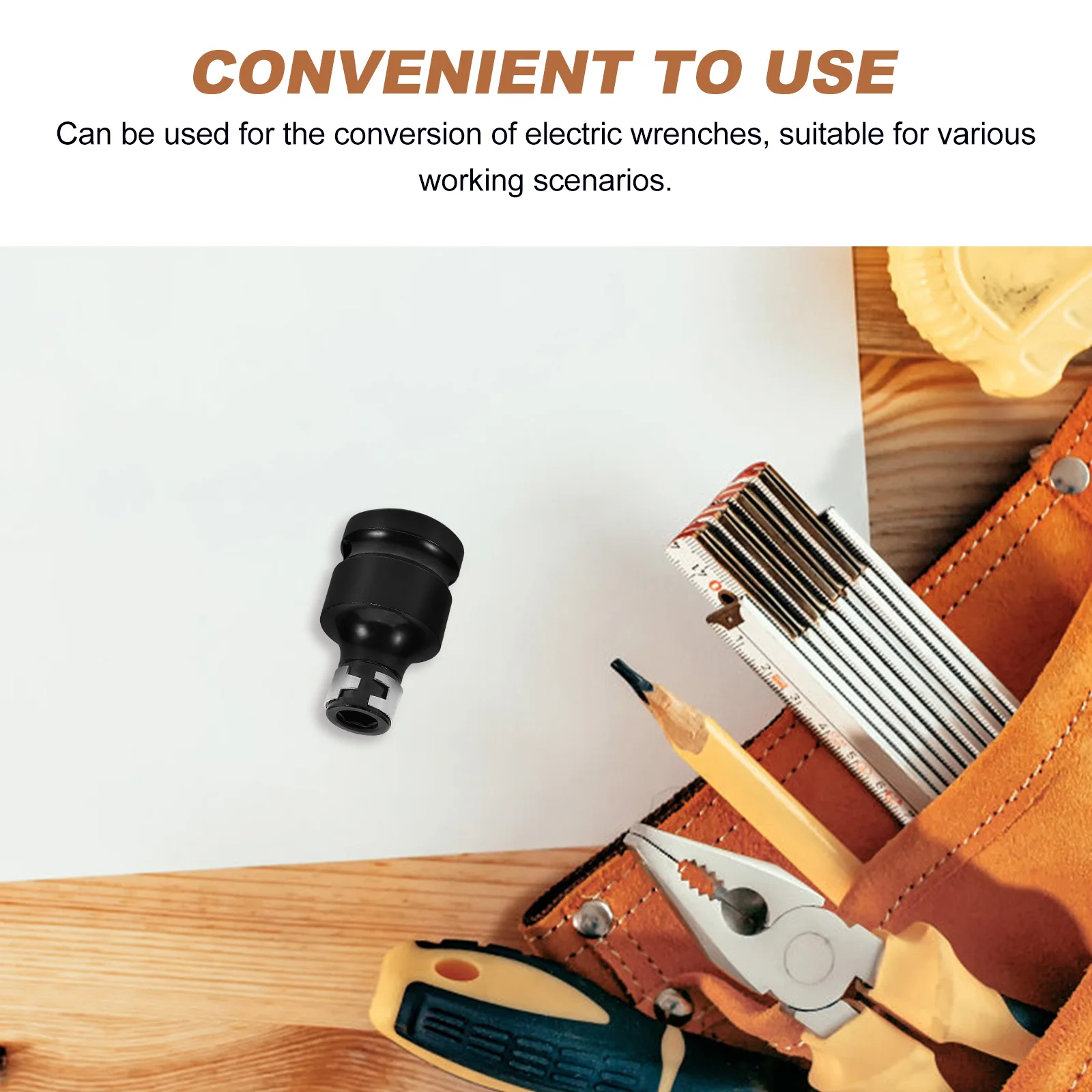 

1 комплект, адаптер для патрона для электрического ударного ключа, быстроразъемный многофункциональный преобразователь гаечного ключа, прочные металлические детали для угла шлифовальных машин