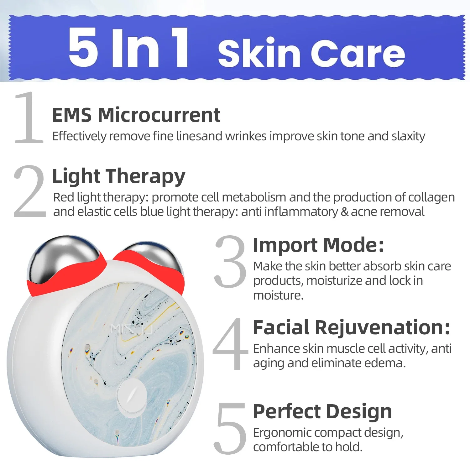 Beauty Tools V Face Microcurrent Facial Toning Device Anti-aging Face Lift Roller Massage Face Sculpting Skin Tightening Machine