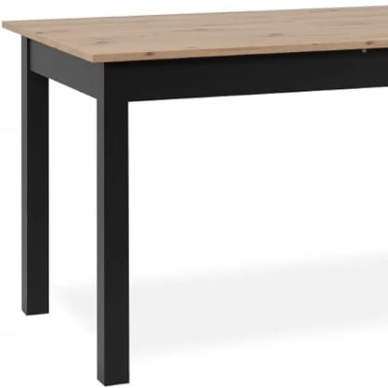 003410 Dining room table Coburg 120 kitchen table in Artisan Oak Nb./Black approx. 120x76x70 cm extendable 160