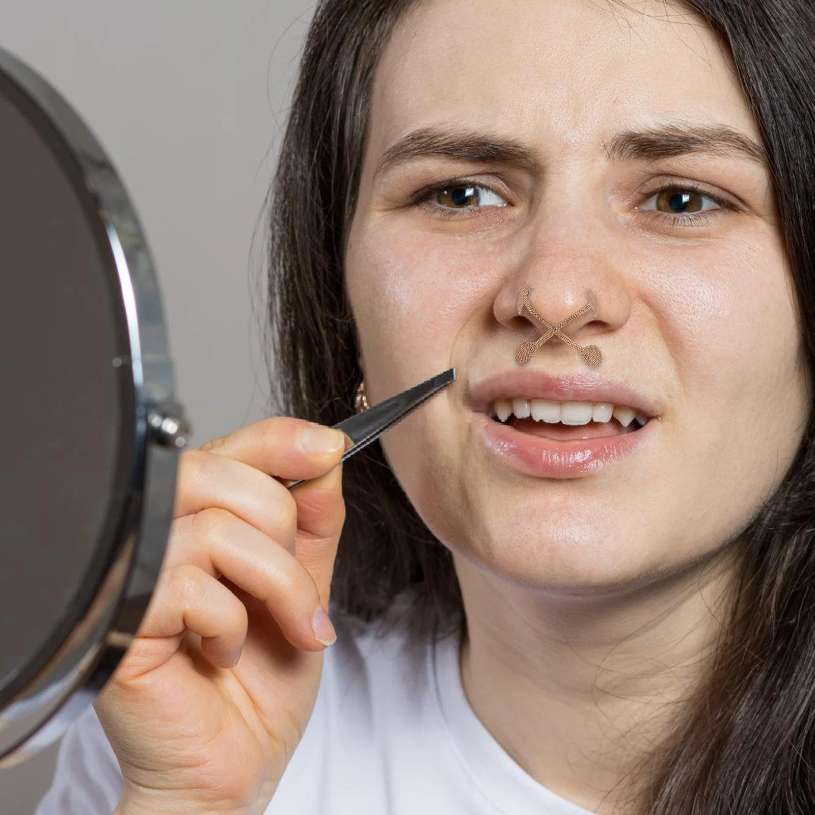 10Pcs Elastic Shaping Nose Stickers Wing Nose Strips Correction Travel Use Comfortable Adhesive Refine Wide Nostril