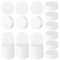 24 Pcs Foam Blocks Cylinder Round Discs Circle For Crafts Cylinders White Crafting Shapes Circles