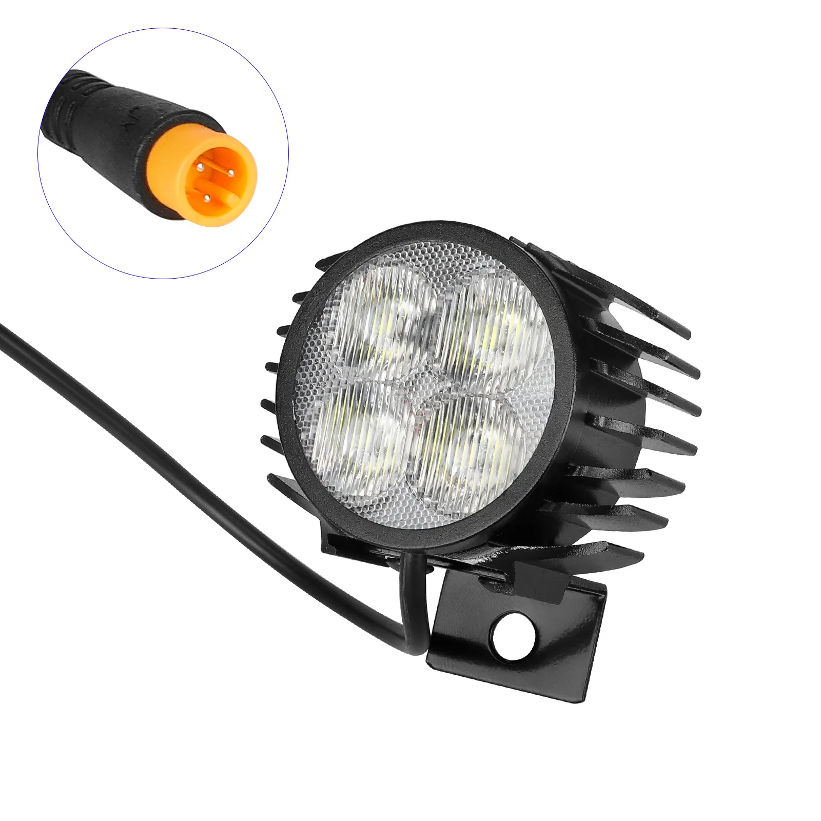 سكوتر كهربائي بإضاءة أمامية بإضاءة LED مناسب لسكوتر KukirinG2Pro/G2 Max مصباح أمامي عالمي