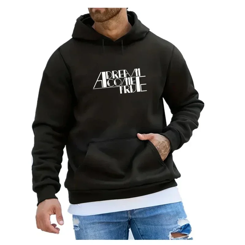 A Dream Come True Design Hoodies for Man Autumn Fleece Hoodie Male Casual Style Long Sleeve Hooded Tops