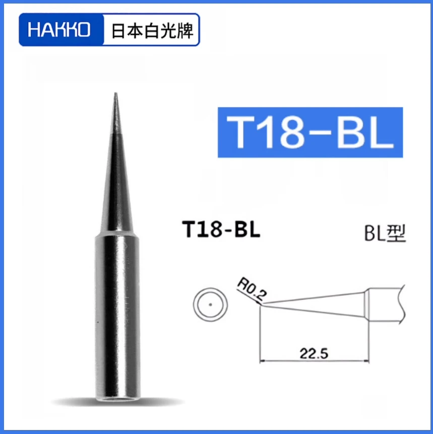 Imagem -02 - Pontas Originais do Ferro de Solda Hakko T18-k c d b i ku sb cf bl para Fx888d Fx888 Fx889 Peças de Reposição da Estação de Solda Ferramentas