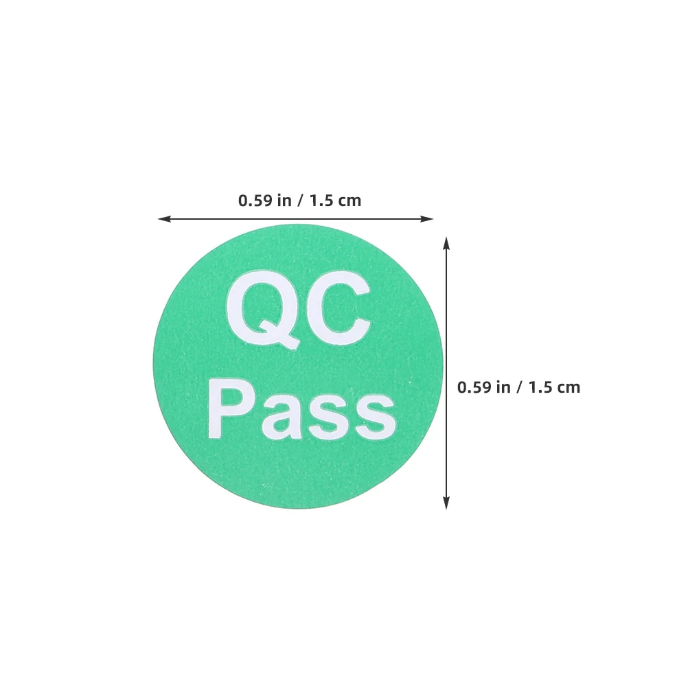 10 fogli adesivi QC Pass etichette adesive rotonde test di qualità superato punti di ispezione per il controllo dell'inventario del magazzino