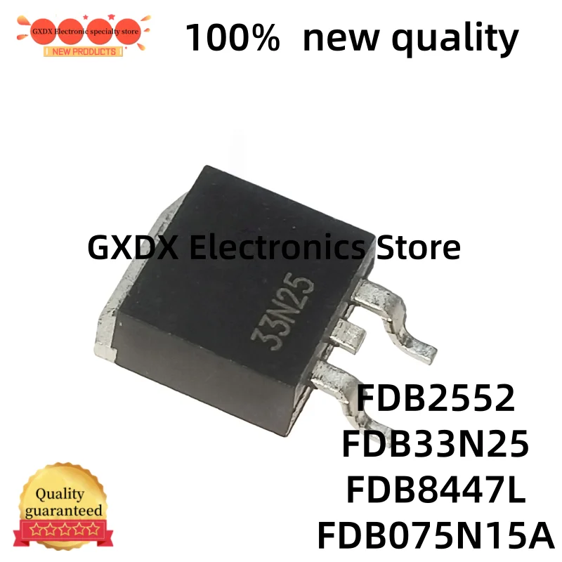 10-20 Uds./lote 100% new quality  FDB2552 FDB075N15A FDB33N25 FDB8447L TO-263 en Stock