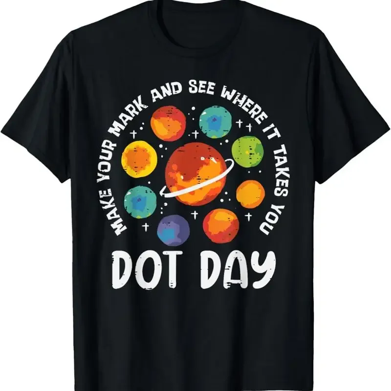 Make Mark Planets International Dot Day Men Boys Kids T Shirt