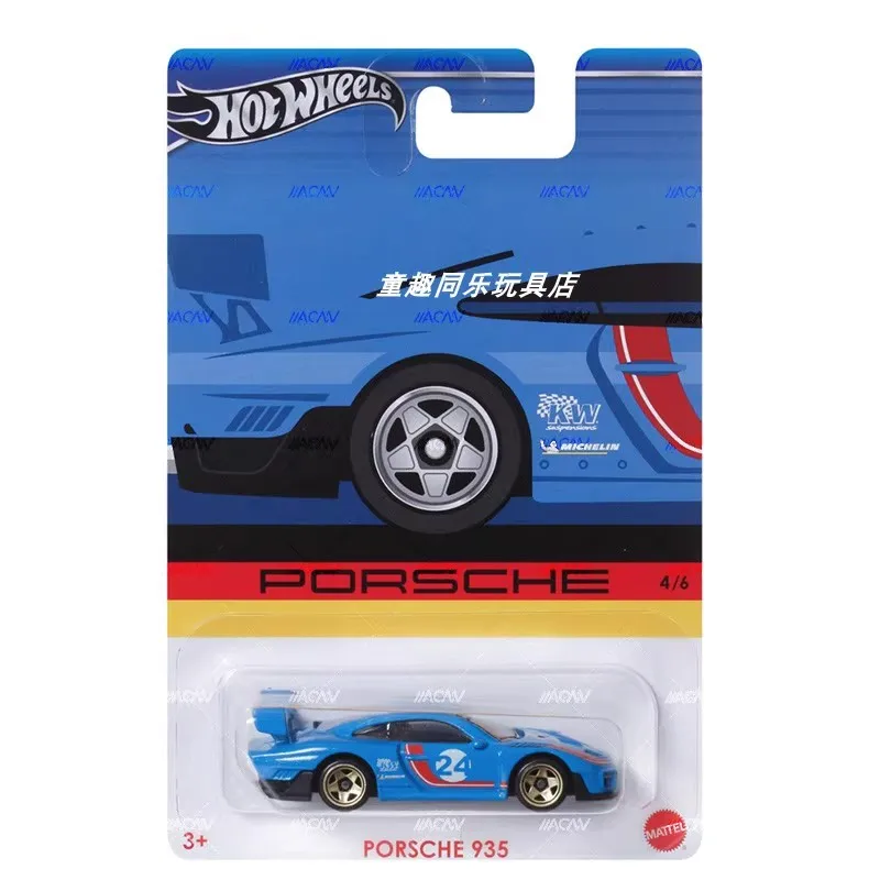 Original Hot Wheels Car Model Alloy Sports Collectible Car Model Silver Elevation Porsche Series  Room Ornament Birthday Toys