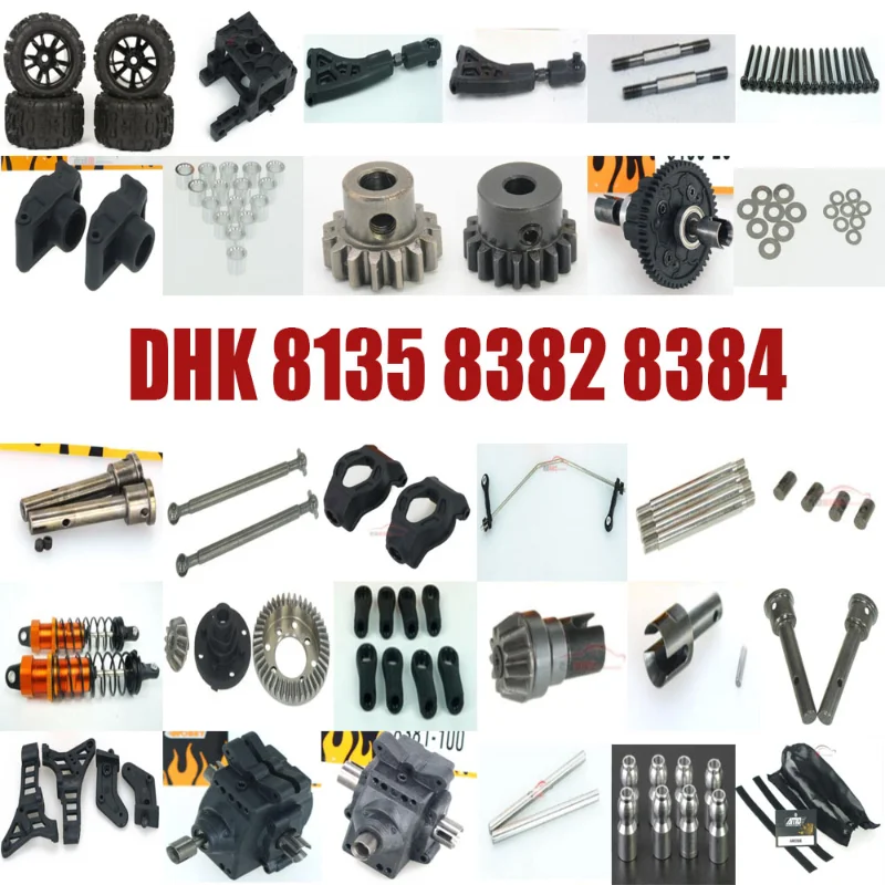 DHK 8384 8382 8135 RC Car Spare Parts Drive Shaft Motor Tooth Pull Rod Shock Absorber Gasket Tire Connection Cup Ball Head Etc