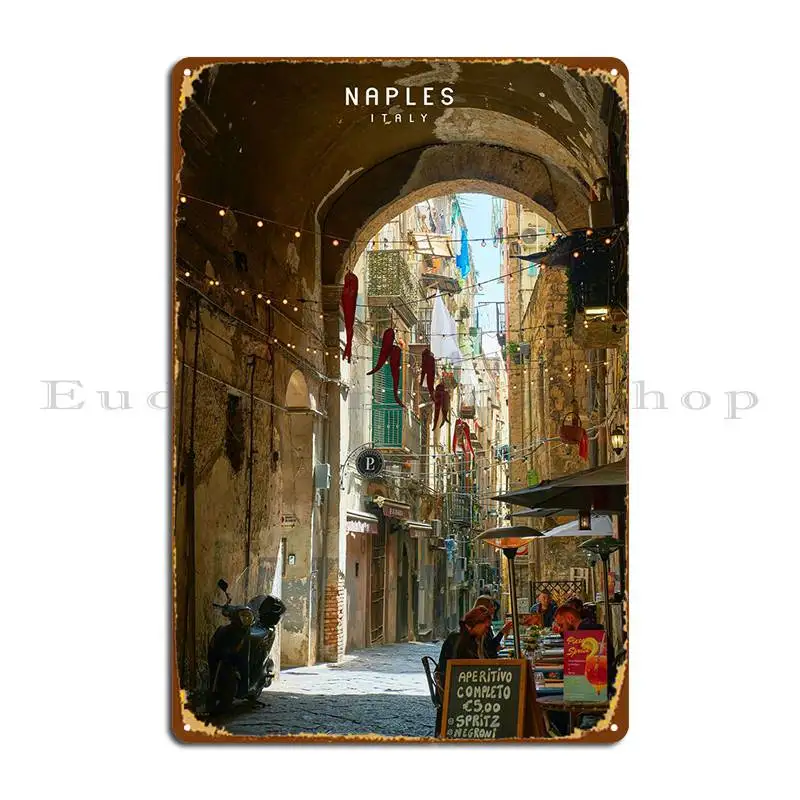 Naples Metal Sign Bar Iron Wall Cave Wall Decor Create Tin Sign Poster