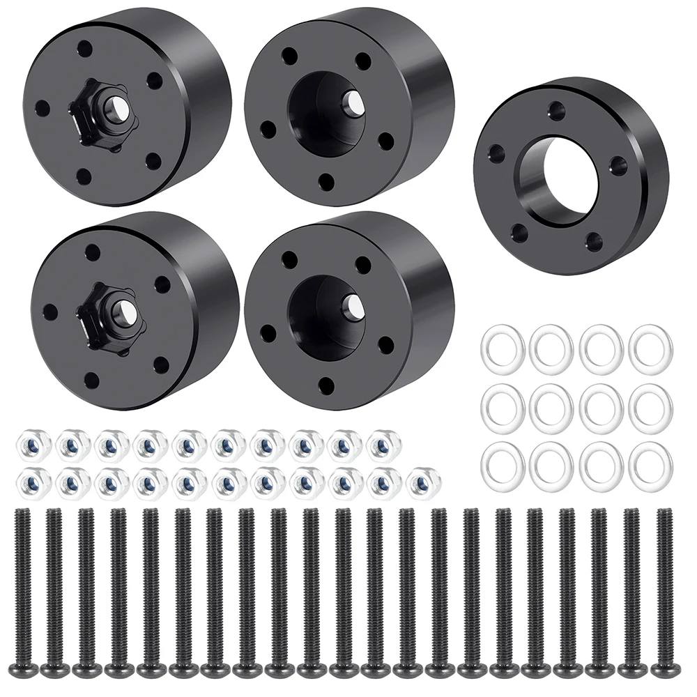 Adaptery piasta sześciokątna koło ze stopu aluminium TRINOOD rozszerzają się przednie koła 11mm dla 1/10 Tamiya Clod Buster 4 × 4 × 4 opony