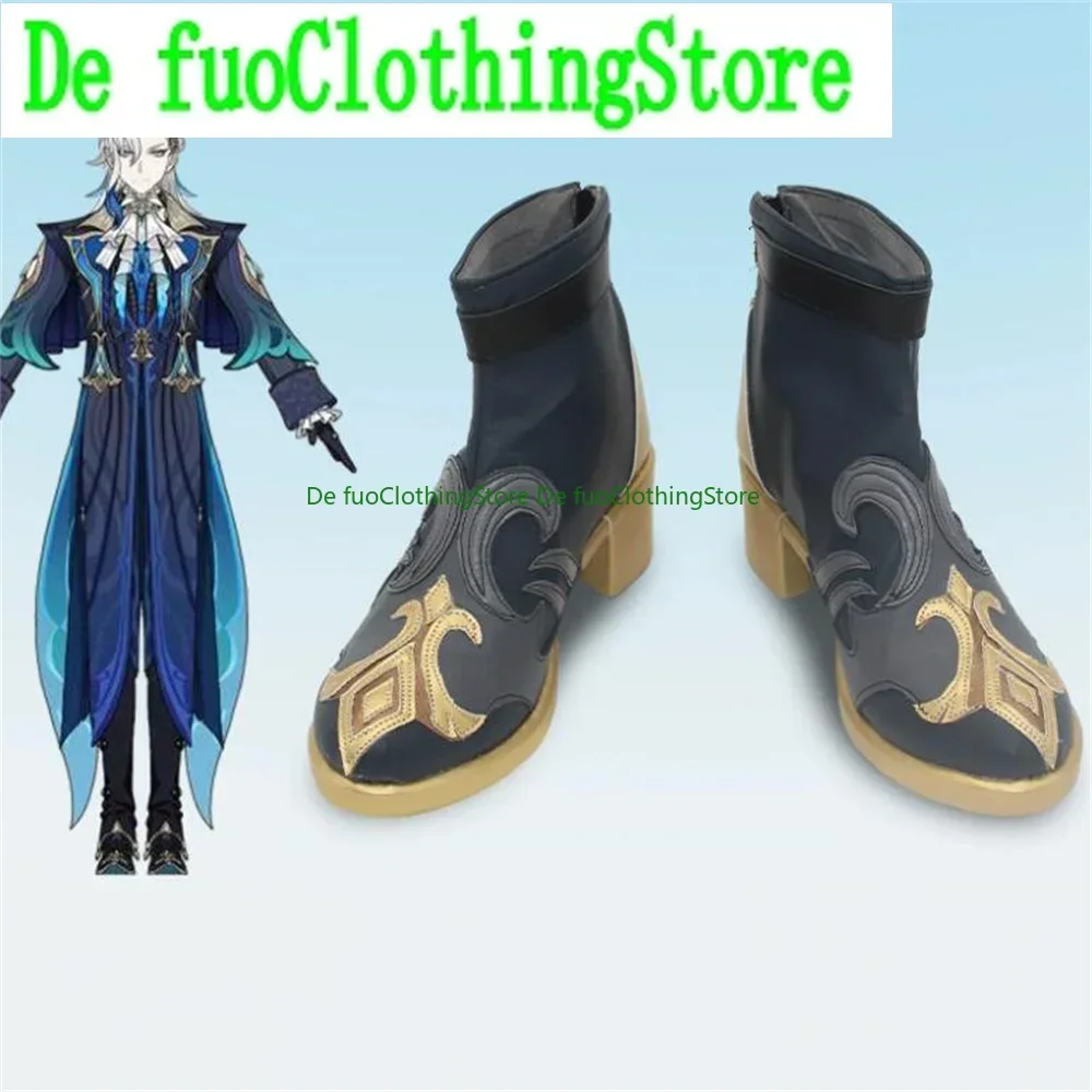 

Neuvillette Genshin Impact Cosplay Shoes Boots Game Anime Halloween Christmas DefuoClothing Shoes Store