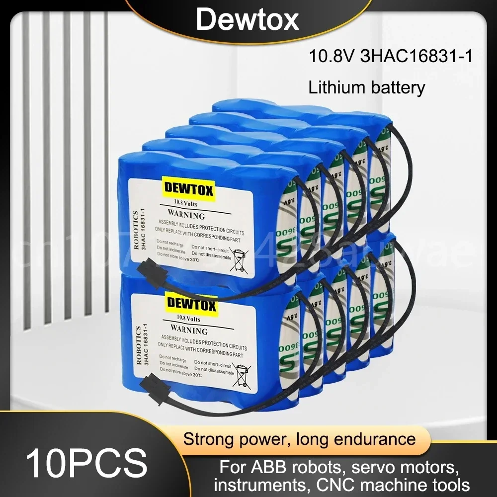 10PCS 10.8V 16.5AH SMB CNC PLC Servo Motor CPU Battery 3HAC16831-1 LS33600 High Capacity Lithium Battery