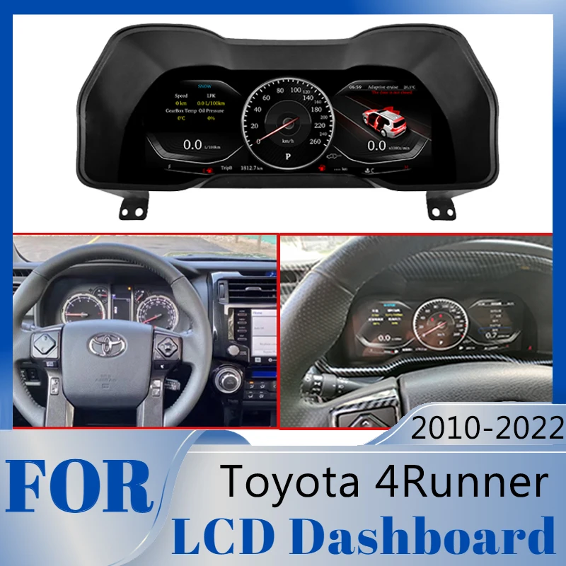 

Car Tuning Instrument Cluster For Toyota 4Runner 2010 2011 2012 2013-2022 LCD Digital Dashboard Virtual Cockpit Speedometer