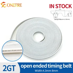 High Quality GT2 8mm open timing belt width 4.3mm/8mm Polyurethane belt for 3D Printer