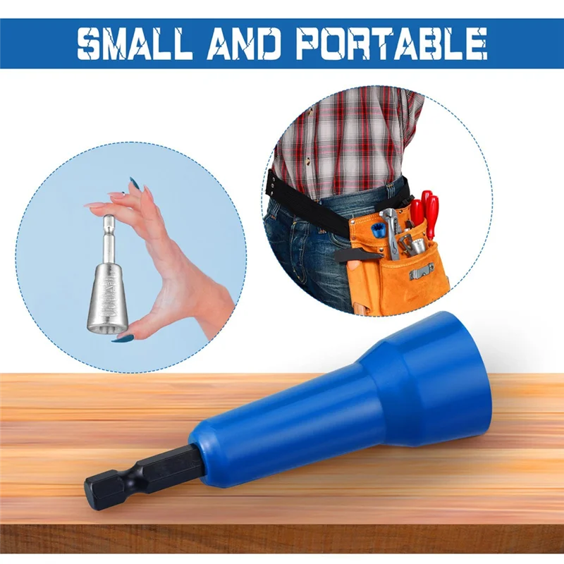 

J1UL1N 4Pc Wire Twisting Tool 2 Nut Driver 2 Stainless Steel Electrician Wire Stripper For Drill Twisting Wire Connector Socket