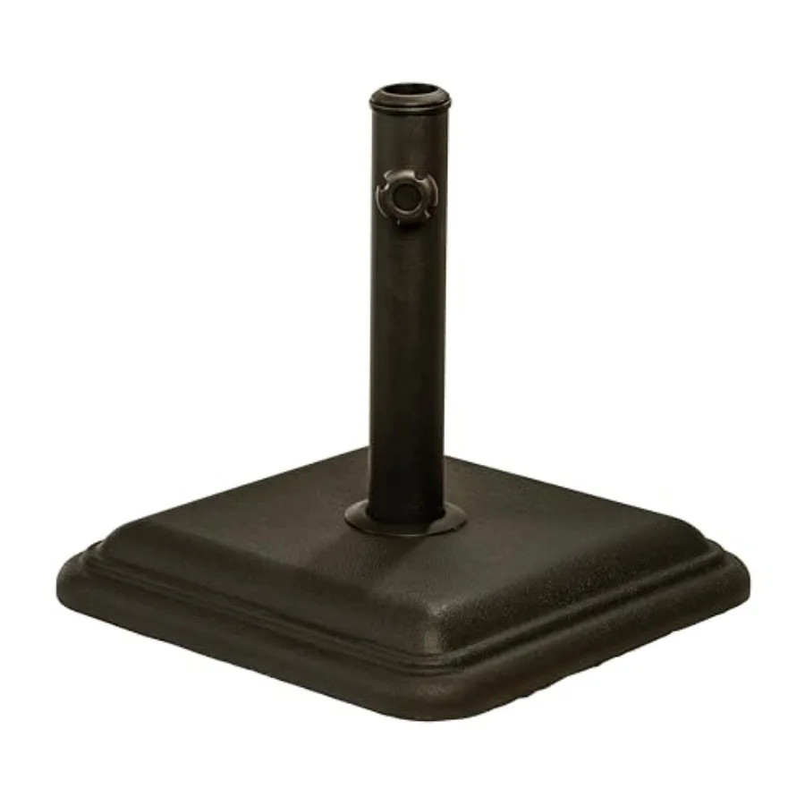 

26 Pound Umbrella Base - Cast Stone Outdoor Umbrella Stand - for Use with Umbrella Poles 1.3" to 1.8" - Designed to be Used wit