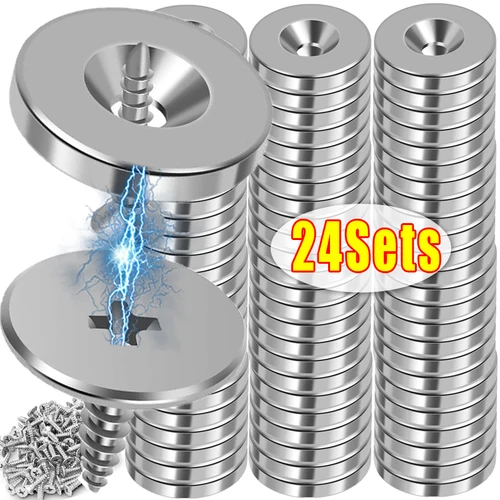 Cierre magnético para puerta de armario, cierre magnético redondo de Metal para armario, cierre oculto, cierre magnético para herrajes para muebles