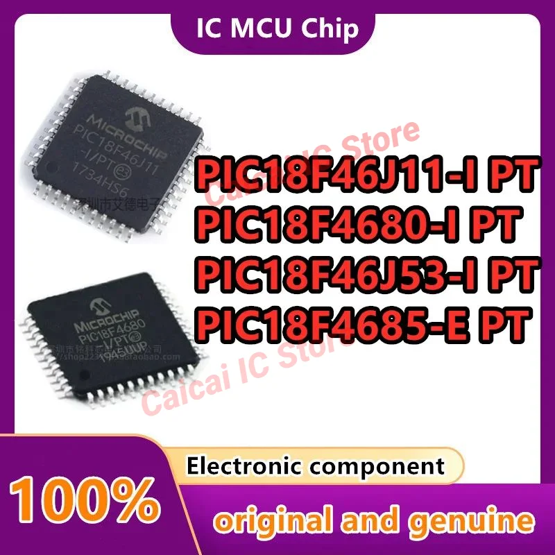 PIC18F4680-I/PT, PIC18F4620-I, PIC18F4685-E, PIC18F46J11-I, MCU, MPU, SOC, novo microcontrolador, 10 PCs/Lot