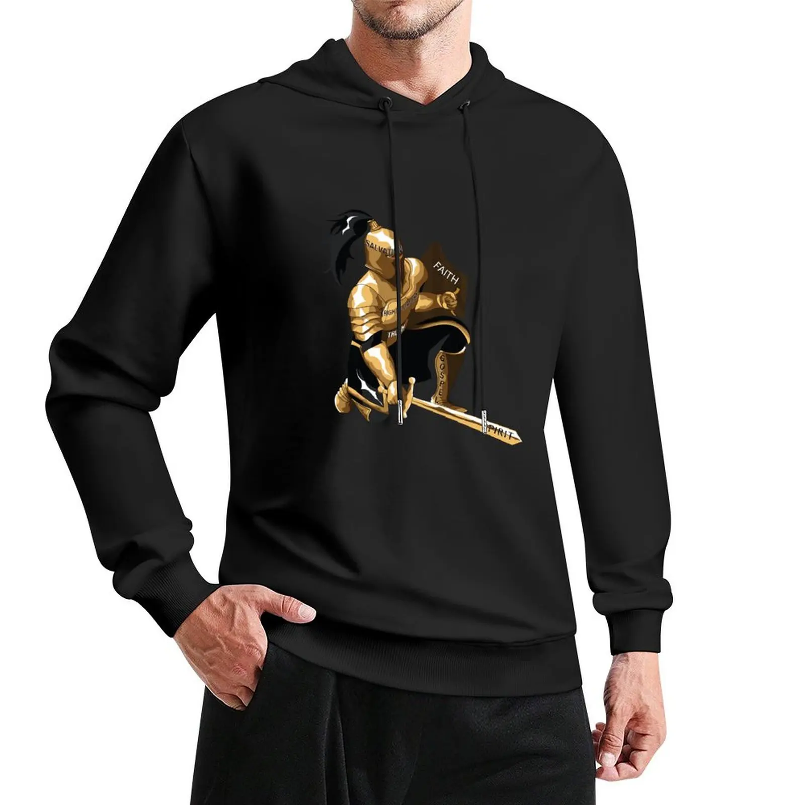 

Armor of God Pullover Hoodie korean style clothes clothes for men mens hoodie