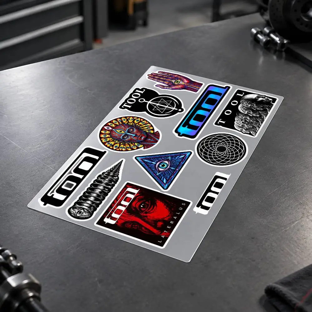 T-Tool B-Band Motorcycle Sticker Set Reflective Decals For Helmet Fuel Tank Fairing Body Custom Bike Graphics Kit