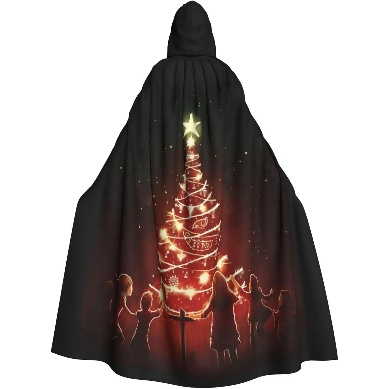 

Светящаяся накидка на Хэллоуин с принтом рождественской елки, накидка на Хэллоуин, накидка с капюшоном на Хэллоуин, накидка для украшения вечеринки для взрослых