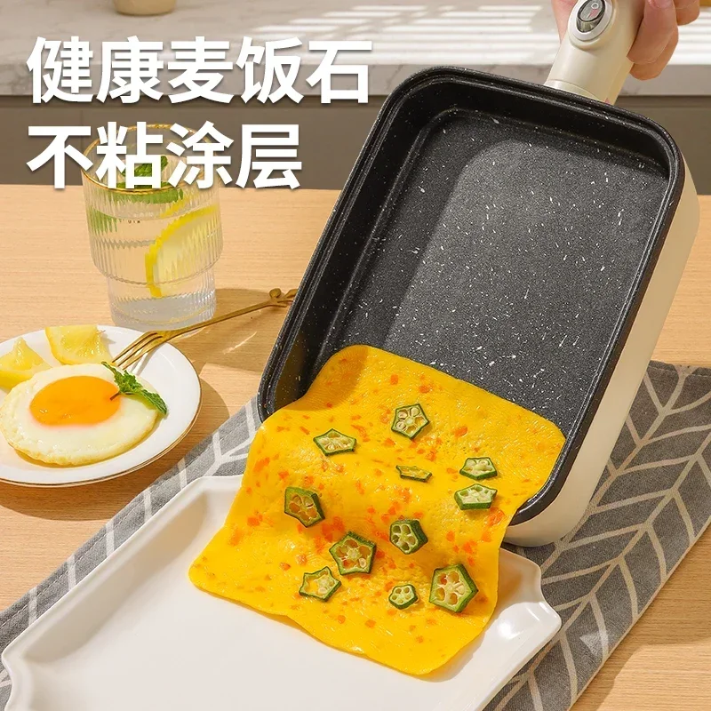 Household tamago yaki pan. Plug-in. Japanese style. Non-stick. Thick. Square. Wheat stone. Omelette pan. Goddess series.