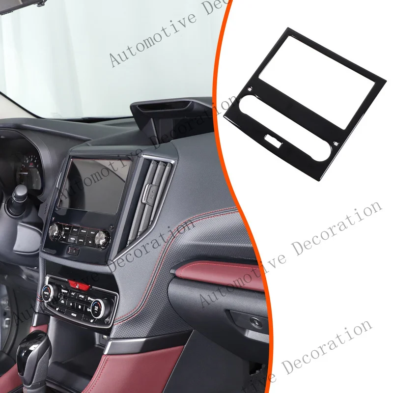 Autocollant d'écran de console centrale noir brillant Z+ pour Subaru Forester SK 2024