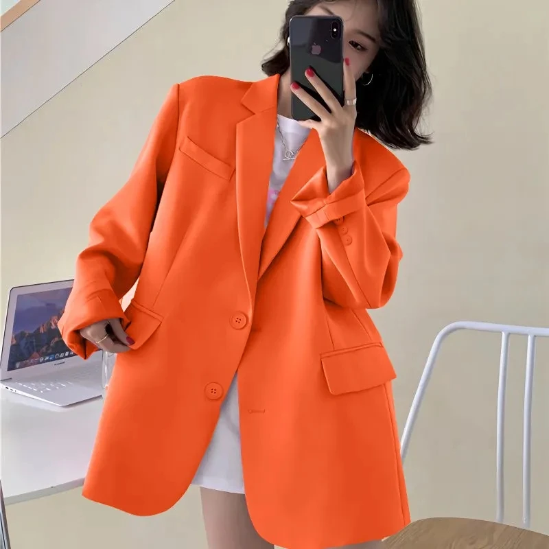 Spring Autumn Women Blazers Elegant Korean Casual Solid Suit Women Jacket New Fashion Female Coats Office Lady Coat Outerwear