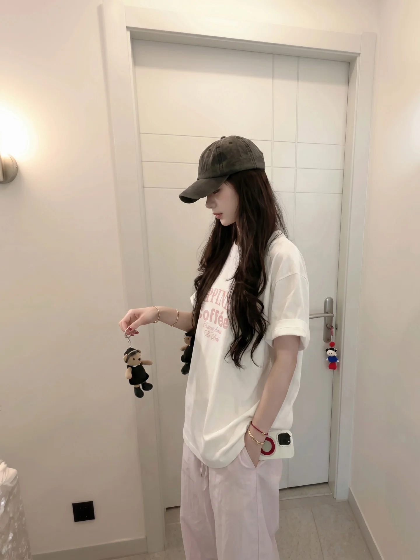 White Short Sleeve Cotton T-Shirt Women's Loose Fit Summer New Style Half Sleeve Korean Design Casual Print Top Streetwear