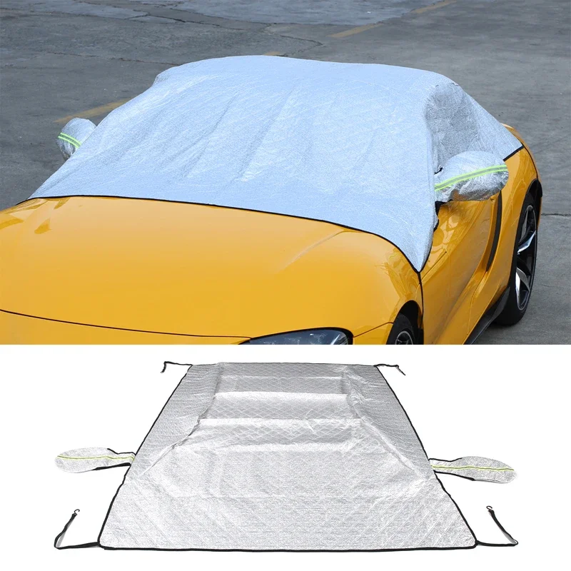 

For 2019-22 Toyota GR Supra Thicken Car Snow Cover Car Windshield Hood Protection Cover Snowproof Anti-Frost Sunshade Protector