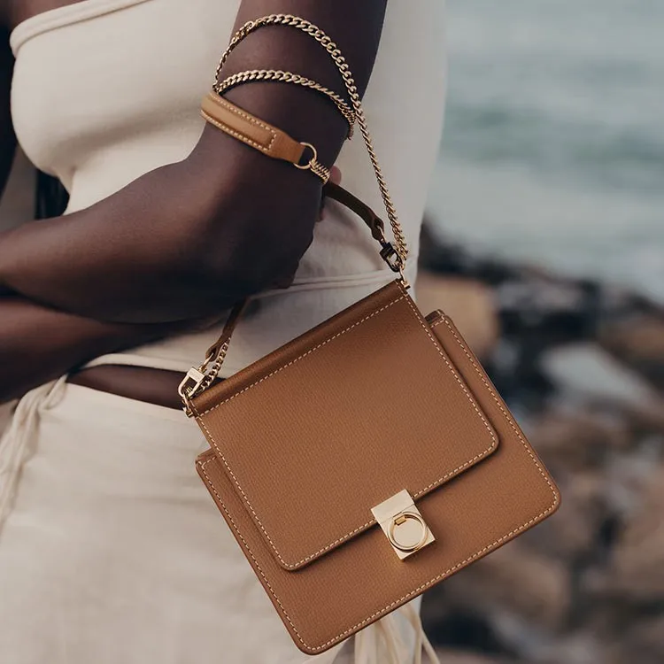 حقيبة يد نسائية محمولة باليد رقم سبعة حقيبة نسائية صغيرة من جلد البقر للأميرة للنساء هدية للفتيات