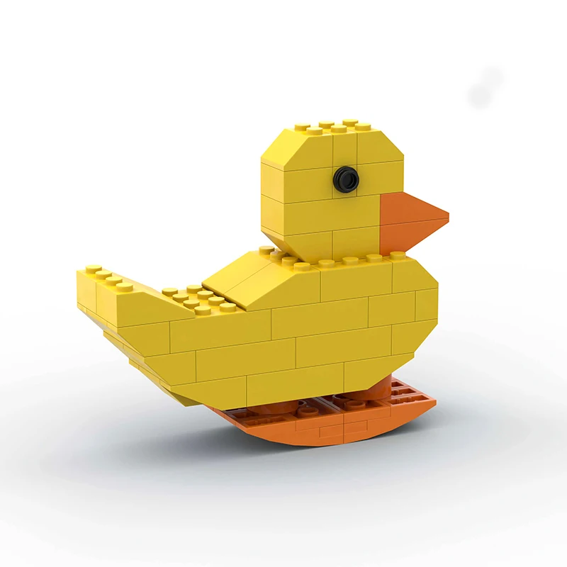 Moc Schattige Dieren Gele Eend Bouwstenen Set Eendje Educatieve Bouwstenen Model Kinderen Speelgoed Kerstcadeaus Jongens Meisjes