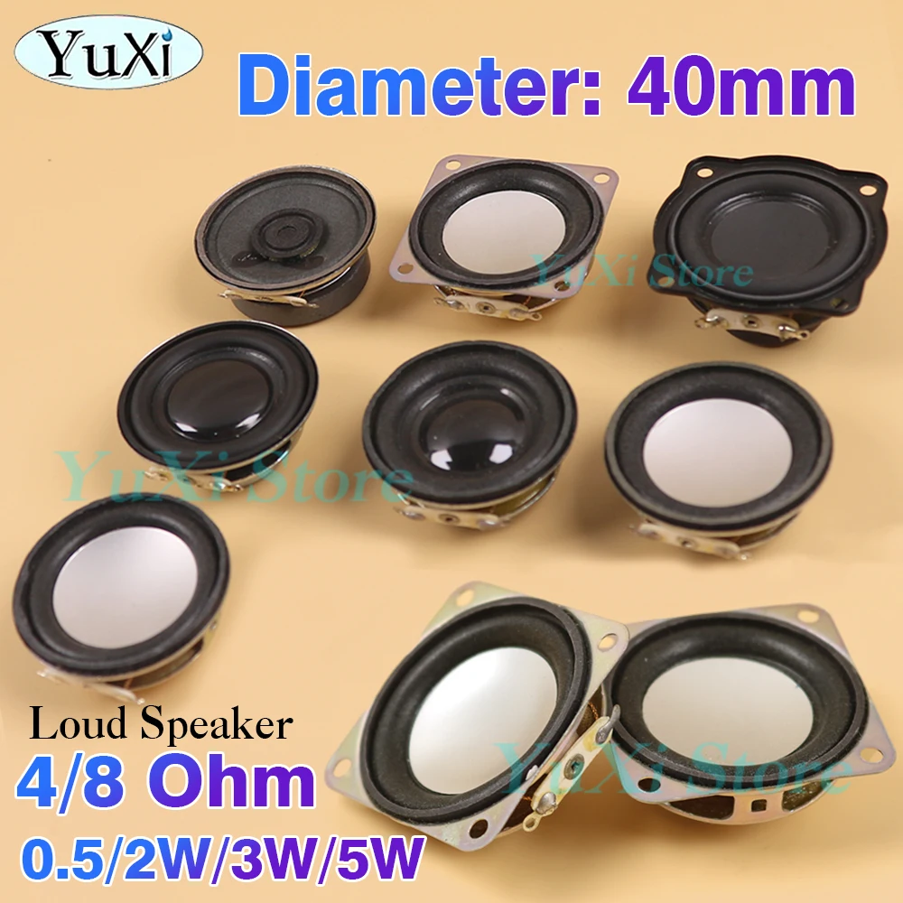 1Pc Speaker Amplifier Rubber Gasket Loudspeaker Trumpet Diameter 40mm 0.5W 2W 3W 5W 4 Ohm 8ohm Horn Speakers for Arduino