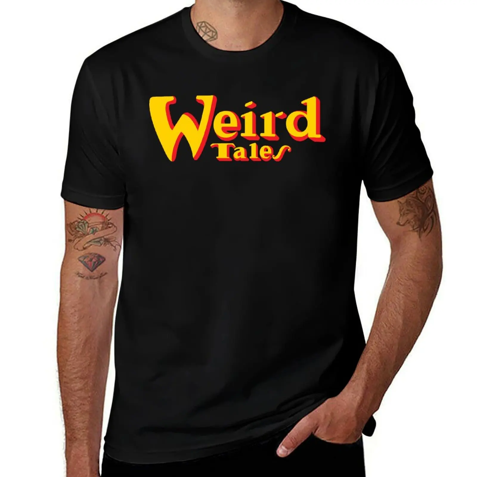 

WEIRD TALES T-Shirt vintage clothes sweat plain graphic t shirt vintage mens graphic t-shirts hip hop