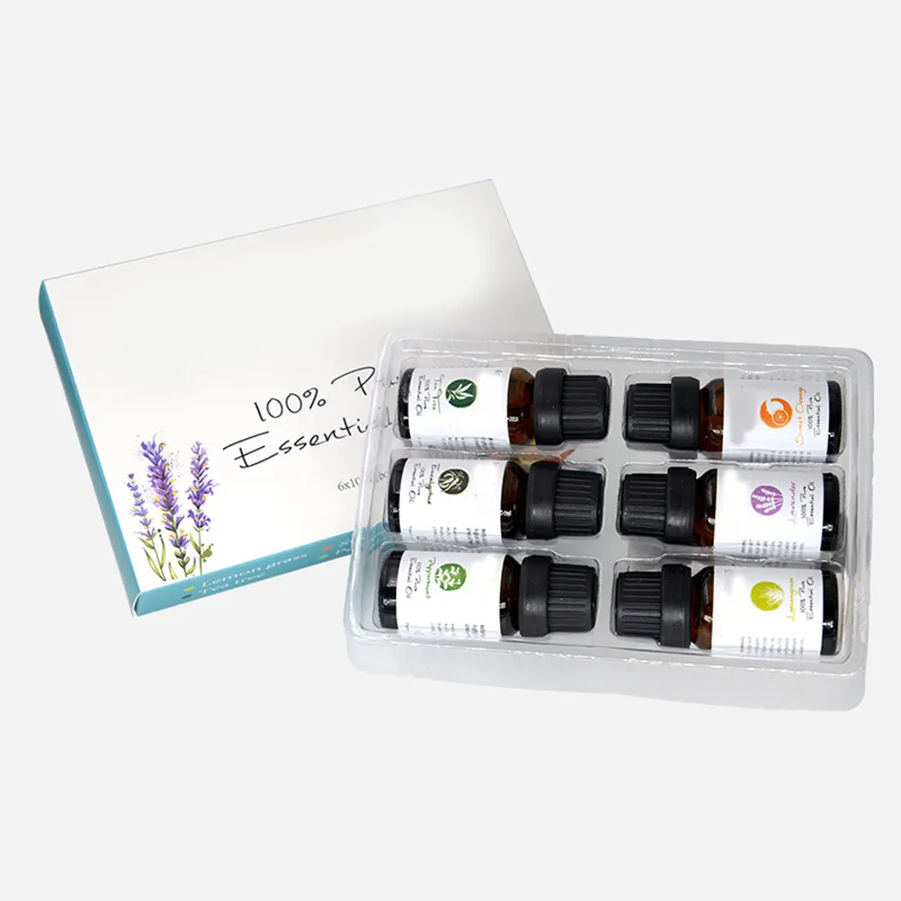 6Pcs Natural Organic Essential Oil Set Aromatherapy Diffuser Oils Relaxation Sleep Skin Care Therapeutic Organic Essential Oil