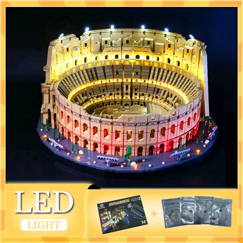 Kit d'éclairage LED pour jeu de blocs de construction LEGO Colisée, lumière LED uniquement, modèle sans blocs, RC DIY, 10276