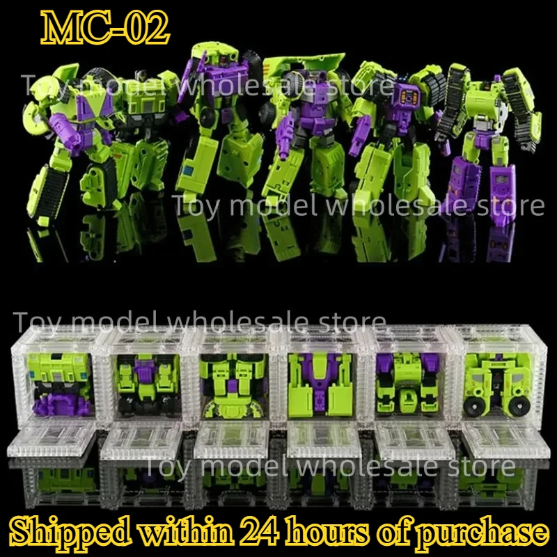 【ABC 세트 재고 있음】MICRO COSMOS Transformation MC-02 MC02 Devastator RIKI-OH 스크래퍼 후크 믹스마스터 DW 만화 액션 피규어