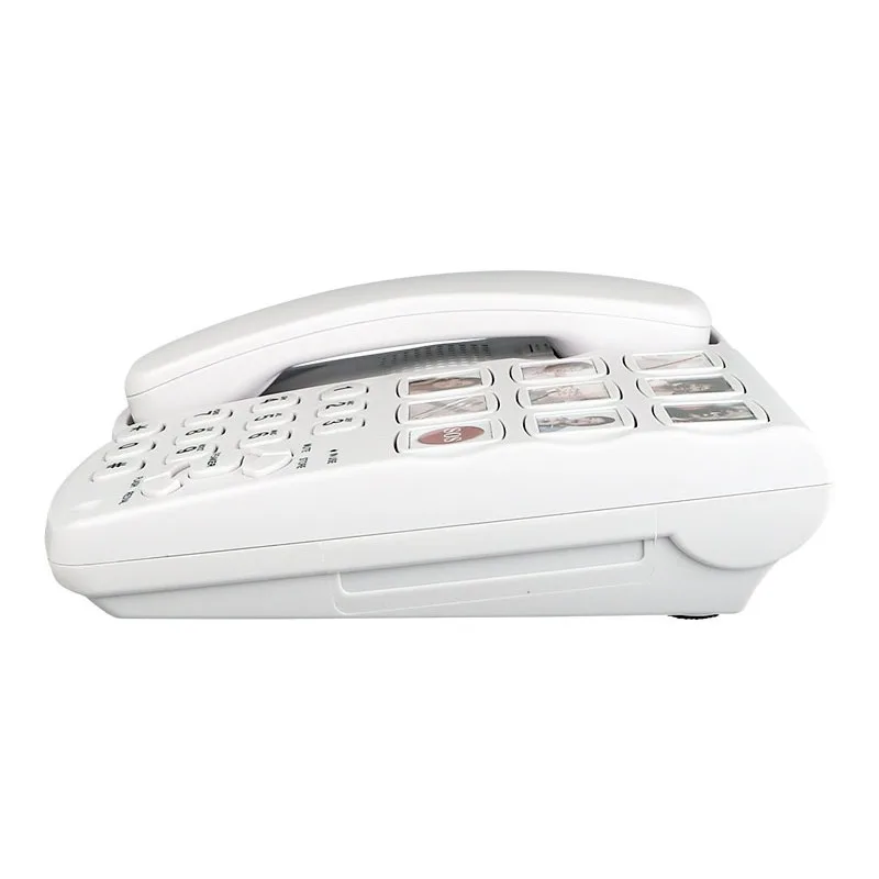 Wired fixed telephone, one-button dialing, large volume button with rope