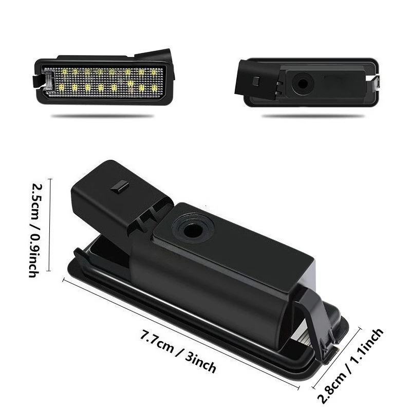 ل VW GTi Golf 4 5 6 7 MK4 MK5 MK6 MK7 باسات B7 CC EOS شيروكو بيتل 2 قطعة أضواء لوحة ترخيص رقم LED مع Canbus